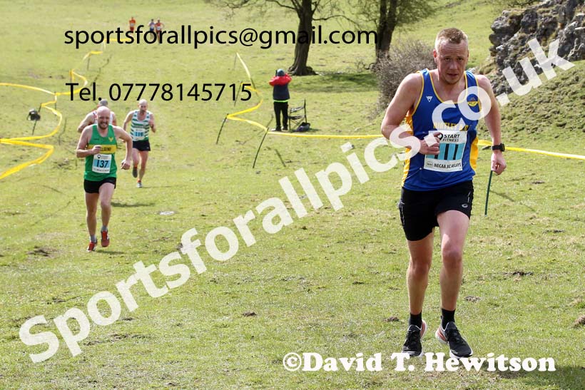 Masters men 2021 NECAA Cross Country Relays, Thornley Farm, Peterlee, Saturday, April 10th. Photo: David T. Hewitson/Sports for All Pics